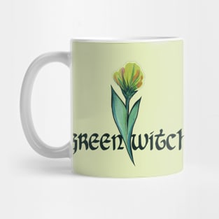 Green Witch Floral Sprout Mug